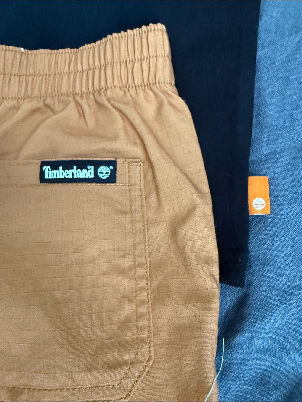 Timberland Black Tee with Tan Shorts Kids Matching Set - Picture 4 of 8